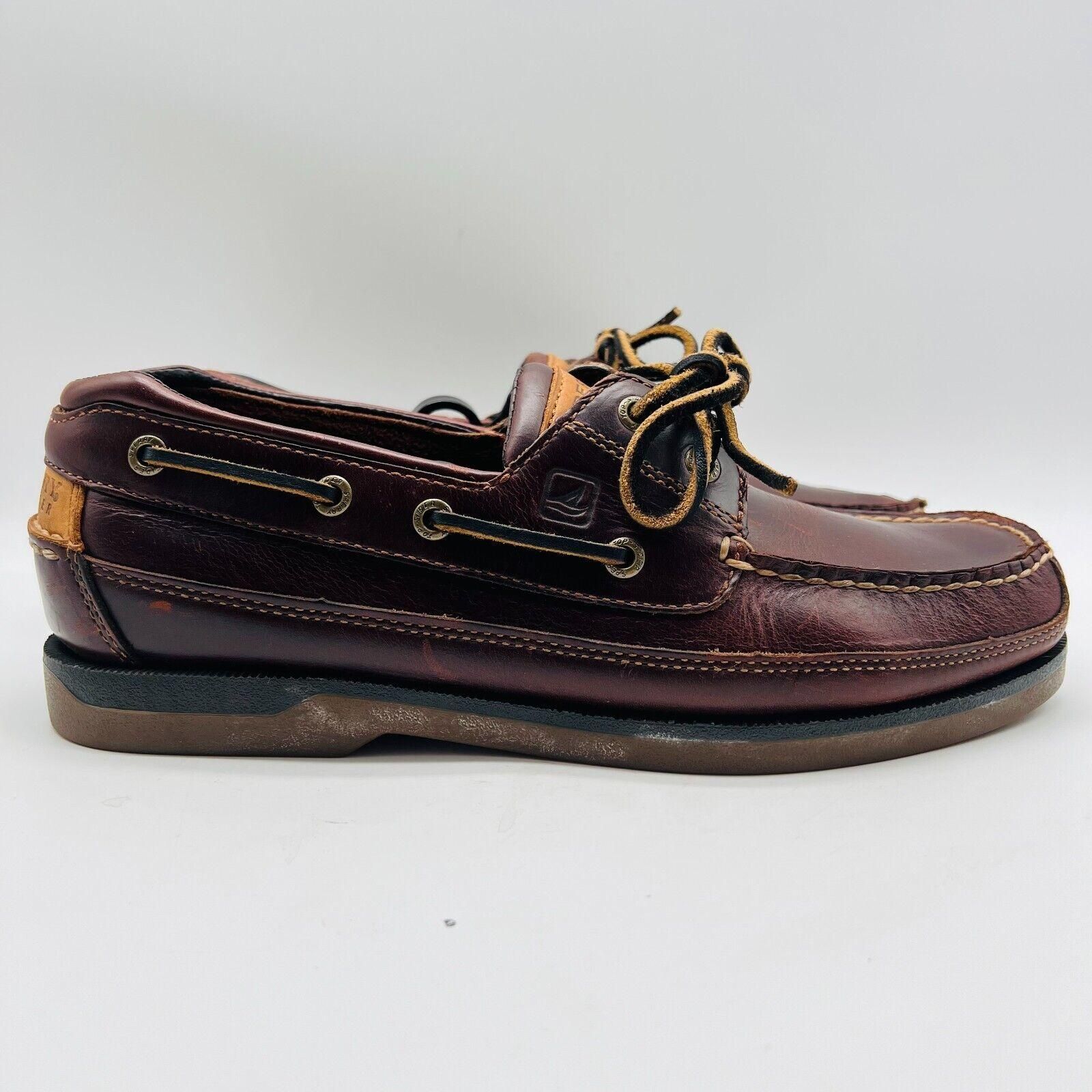 Sperry Top Sider Boat Shoes Mens 9 Mako Collection Brown
