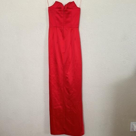 HOUSE OF CB Adrienne' Scarlet Satin Strapless red Gown size S  Whatnot:  Shop, Sell, Connect