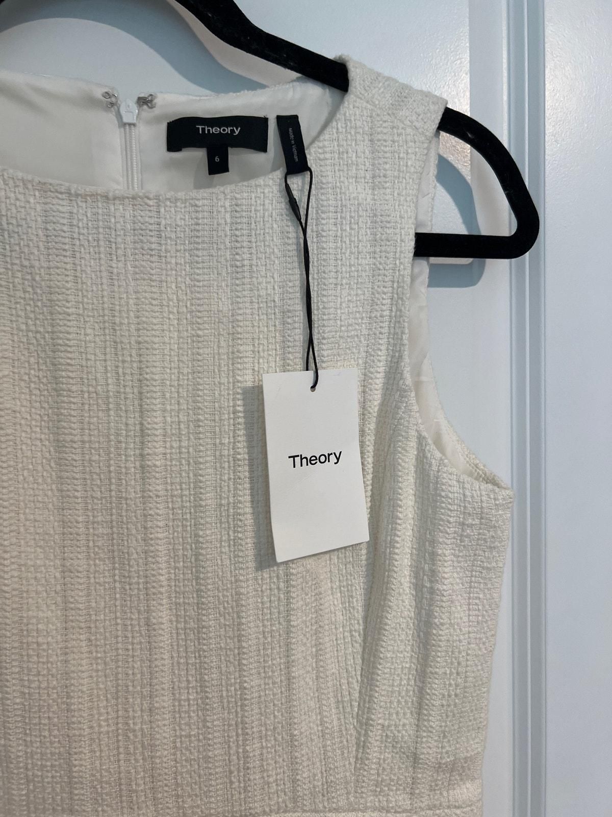 THEORY hotsell Off White Cailen Tweed Blouse