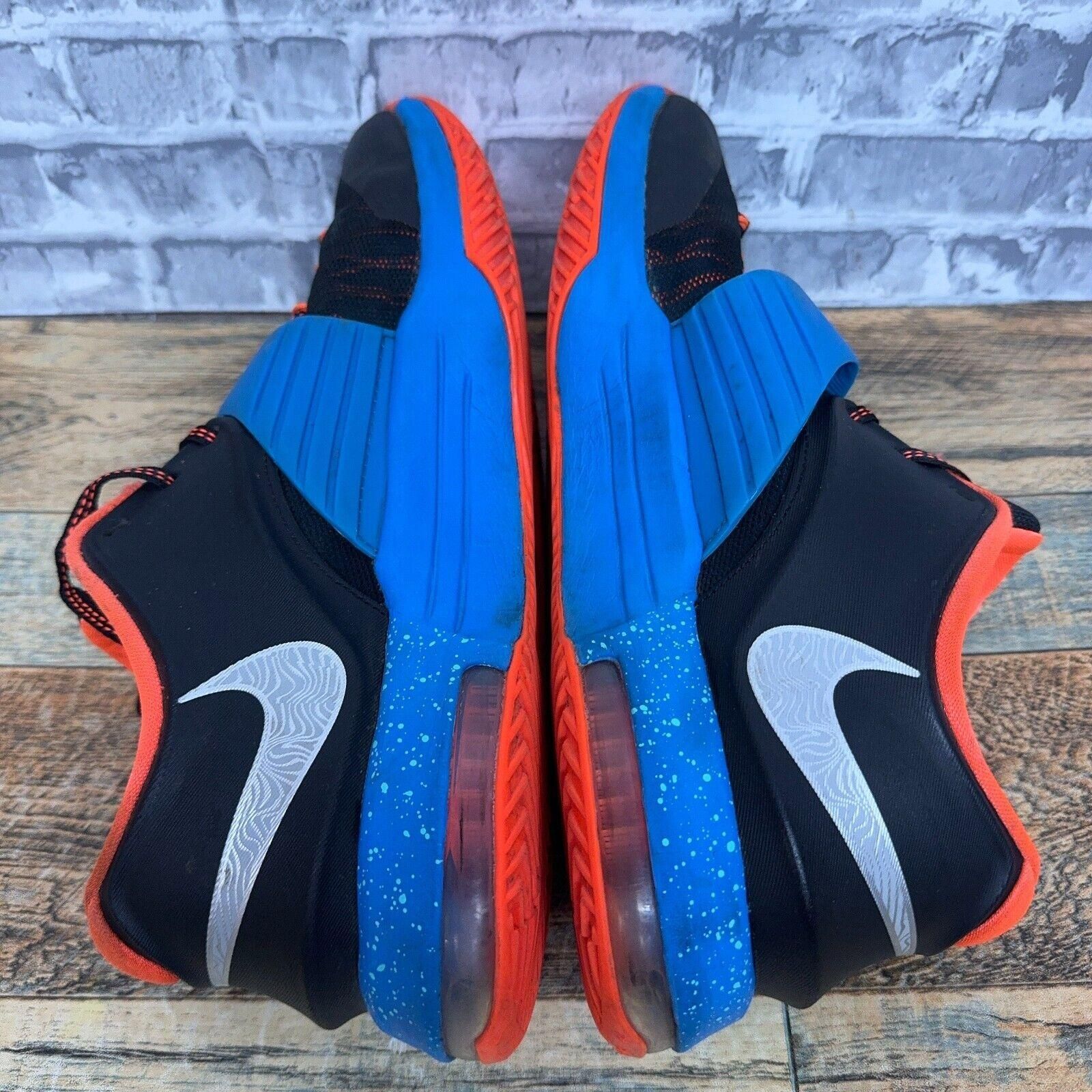 Nike KD VII OKC Away Black Blue Orange Basketball Shoes 653996 004 Mens Size 11 Whatnot Buy Sell Go Live