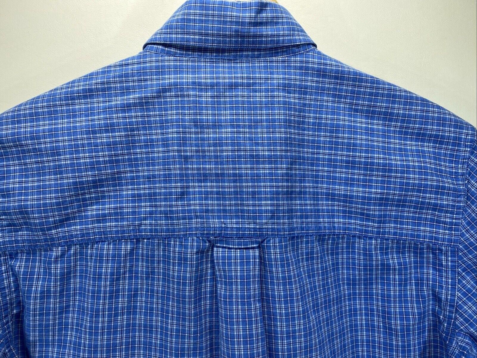 Chaps Plaid Shirt Size Blue Multi Color Button Front Long
