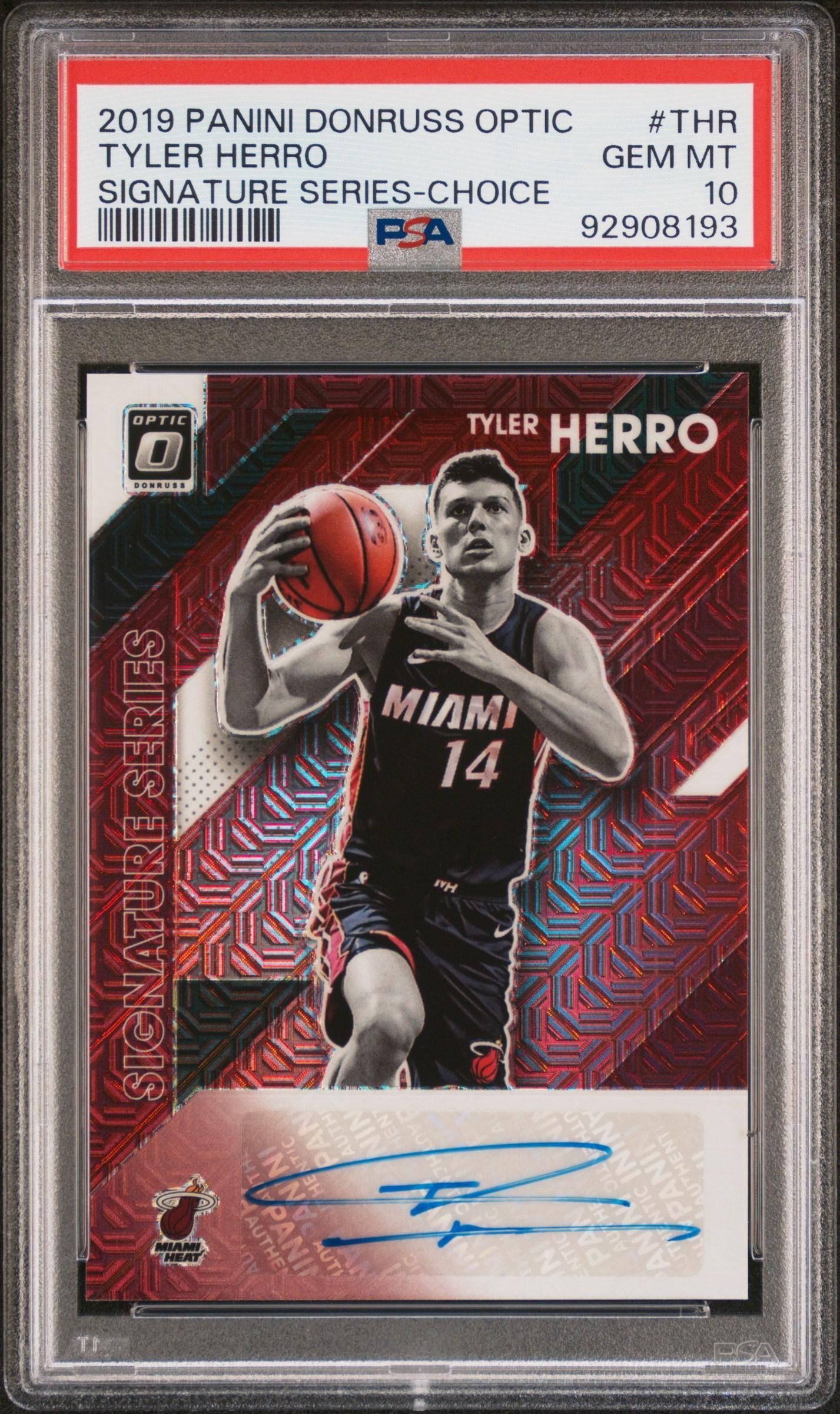 Panini outlet Prizm Tyler Herro RC Fastbreak PSA 10