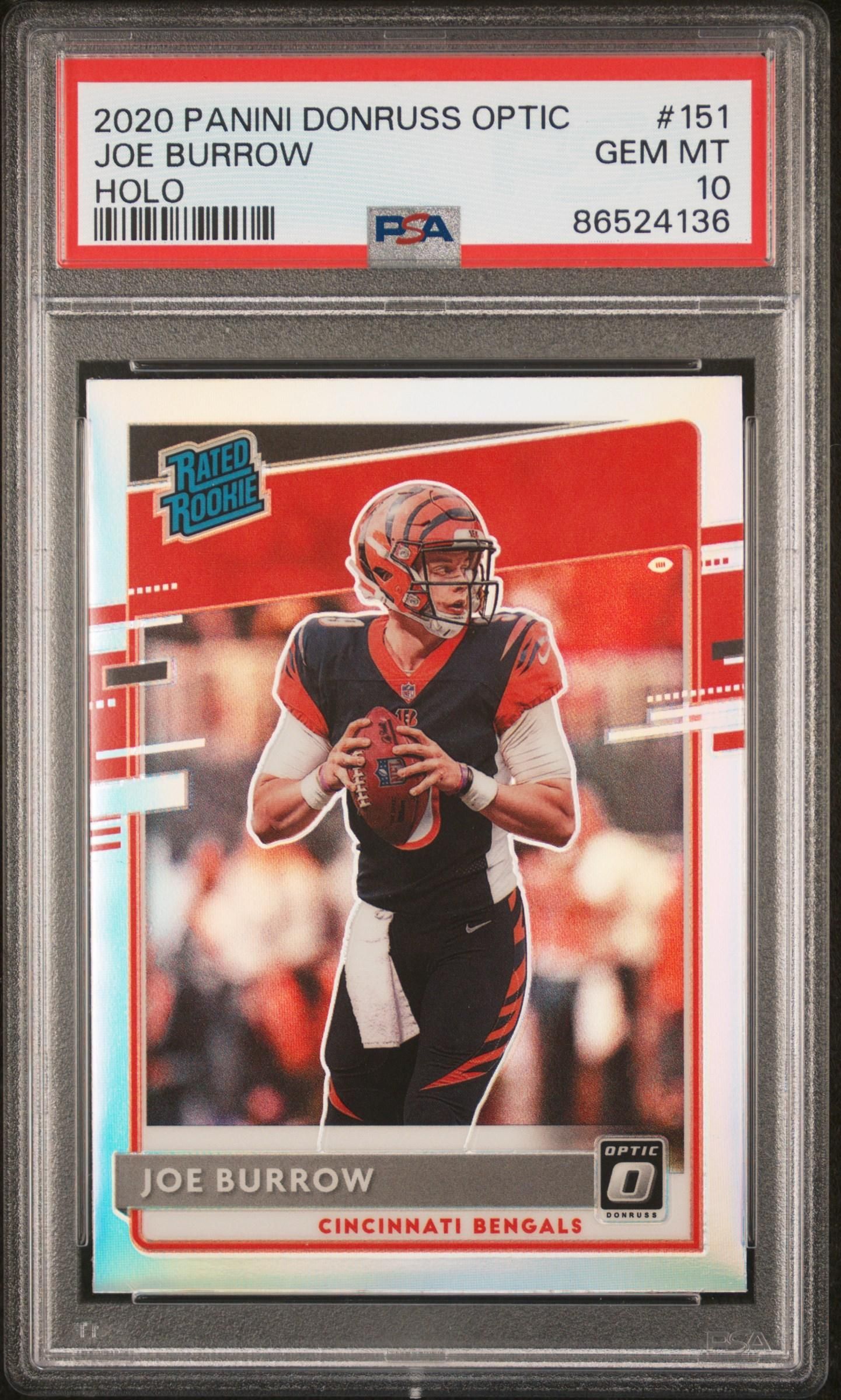 2020 Panini Donruss Optic Joe Burrow Silver Holo Rated hot Rookie