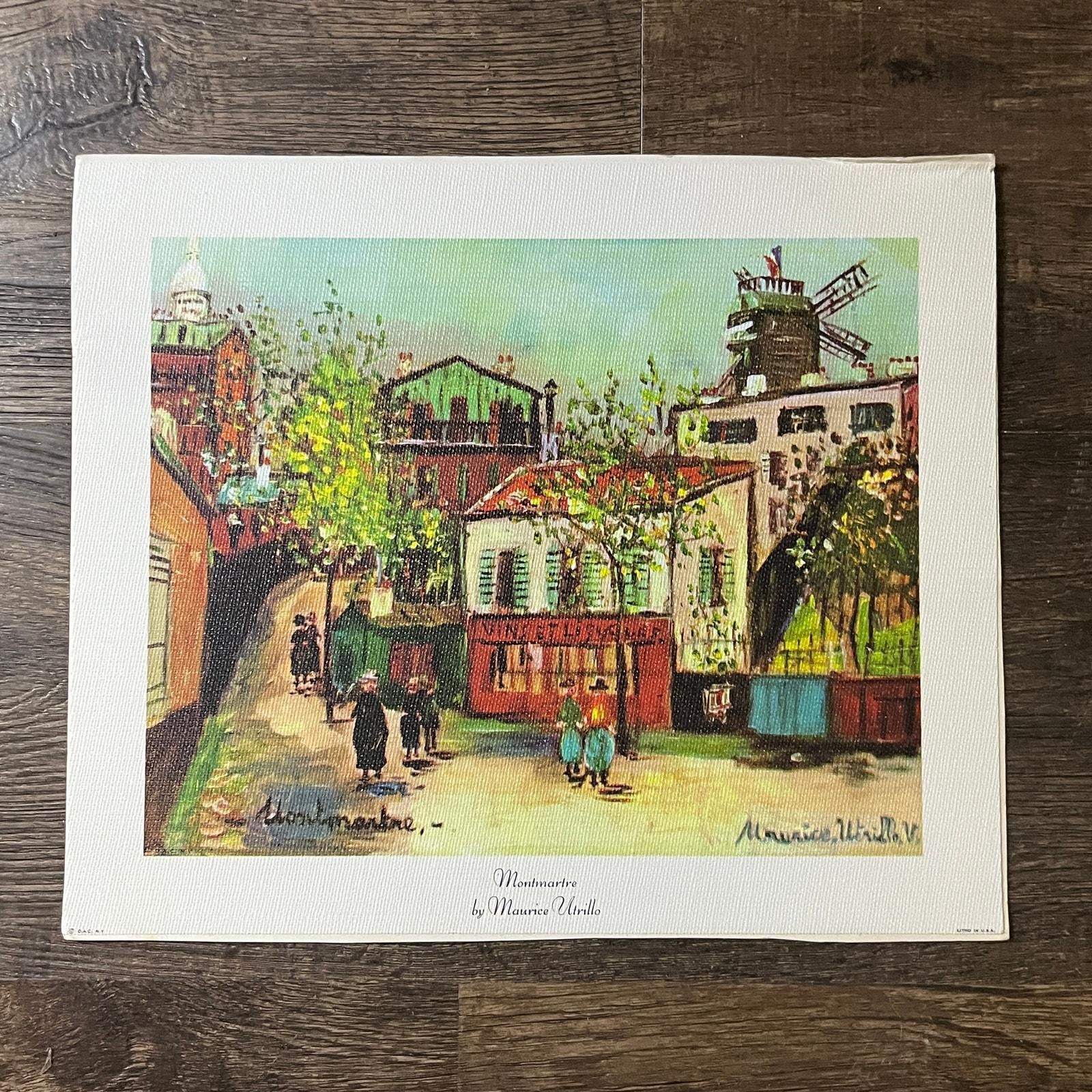 Montmartre by Maurice Utrillo Lithograph Art Print 9x12 V8