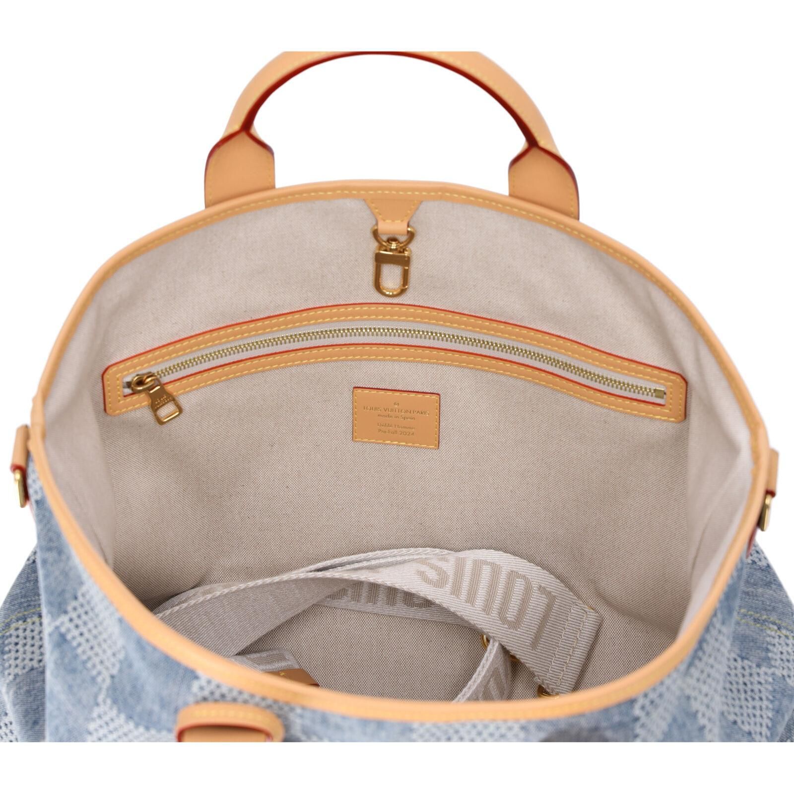 Louis Vuitton Weekend Tote NM Damier Denim Tote Bag N40702 Louis Vuitton Weekend Tote NM Damier Denim Tote Bag N40702