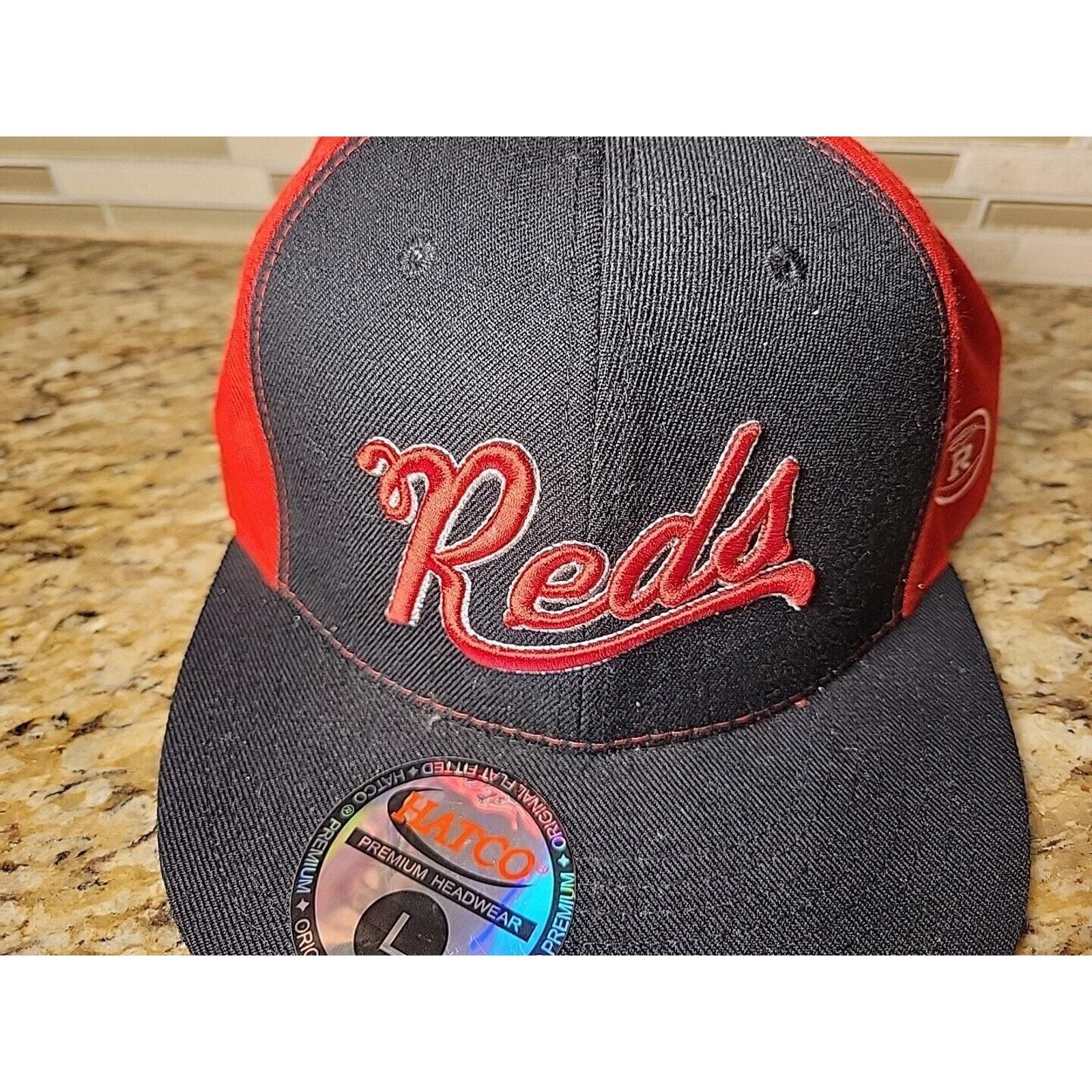 Cincinnati Reds Hat Fitted Red Cap Size 7 1 4 MLB Baseball Mens Hatco Vintage Whatnot Buy Sell Go Live