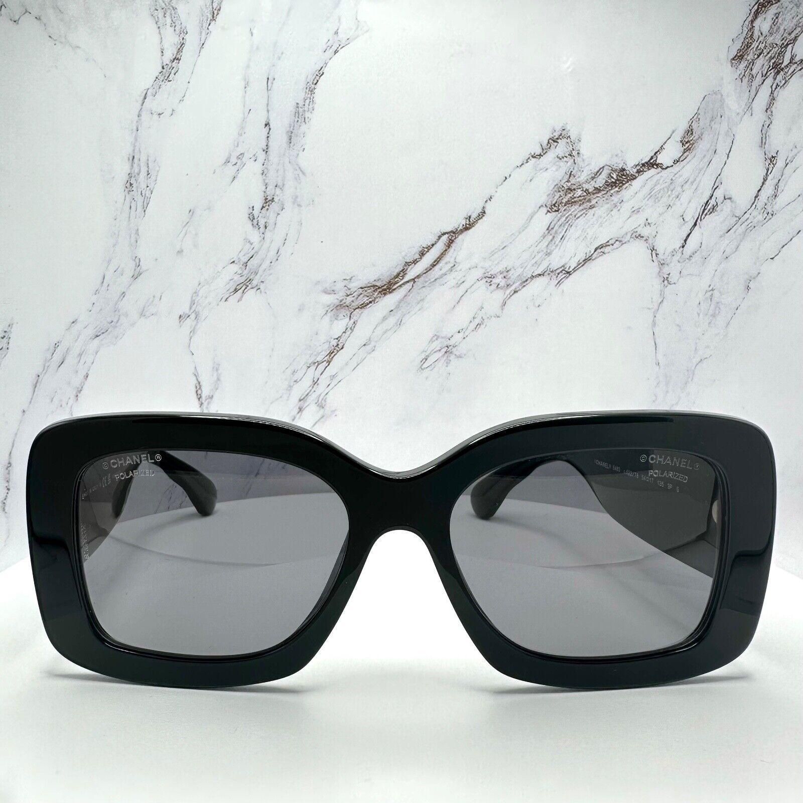 Chanel Sunglasses Black Polarized Rectangle Square Gold Chanel Sunglasses Black Polarized Rectangle Square Gold