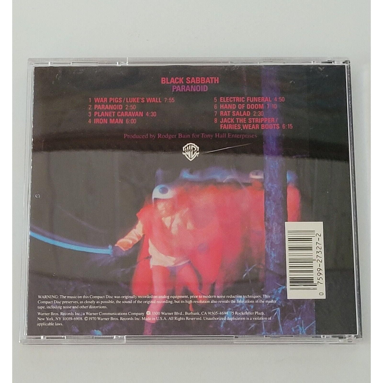 Vintage 1970 BLACK SABBATH- Paranoid (CD, 1990) Ozzy