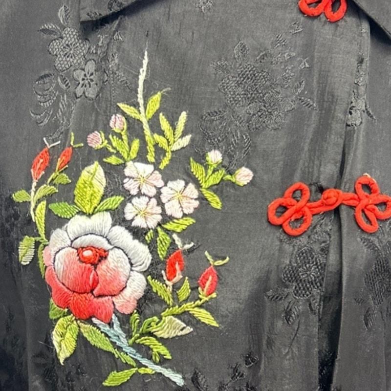 【売り切り御免！】 Womens Vintage Large Sleeve Long Inspired Asian Oriental ダイヤモンド