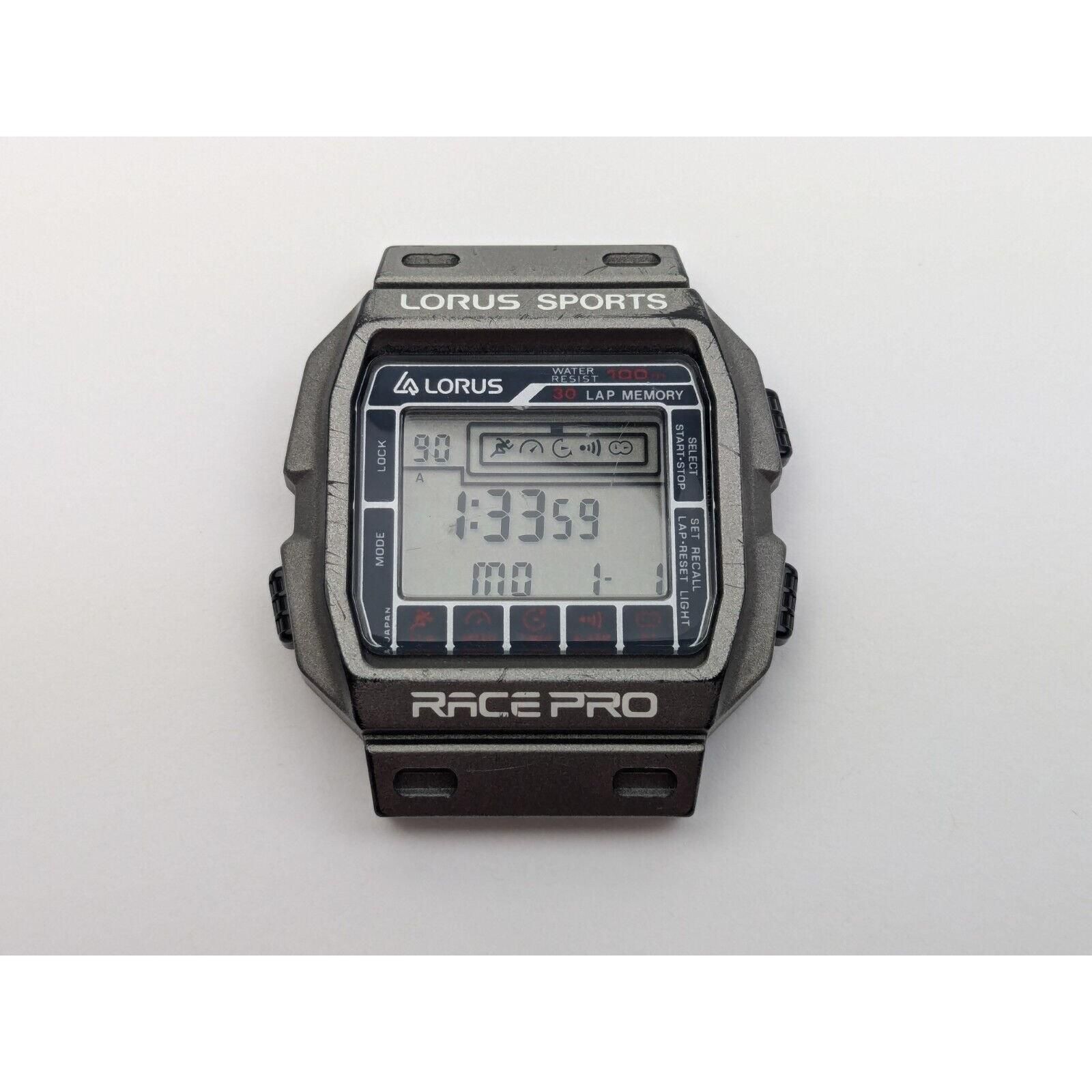 RARE Vtg Lorus By Seiko 100 Meter Sports Race Pro Digital