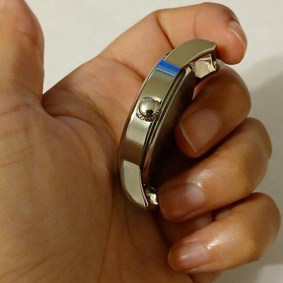 Unisex Silver Tone Stainless Steel Analog Display Quartz