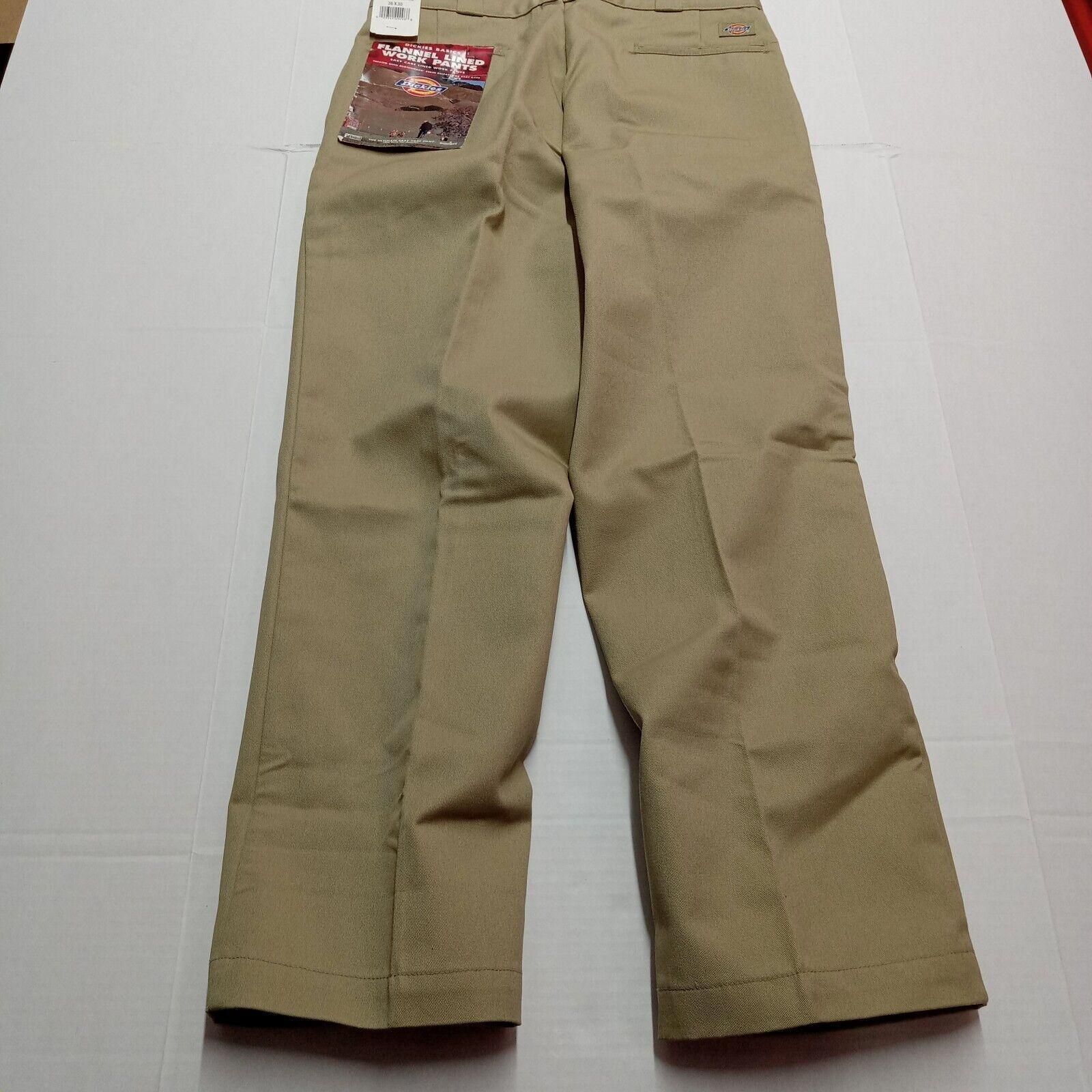 Vintage Dickies Work Pants Flannel Lined Men's Size 36x30 Vintage Dickies Work Pants Flannel Lined Men's Size 36x30