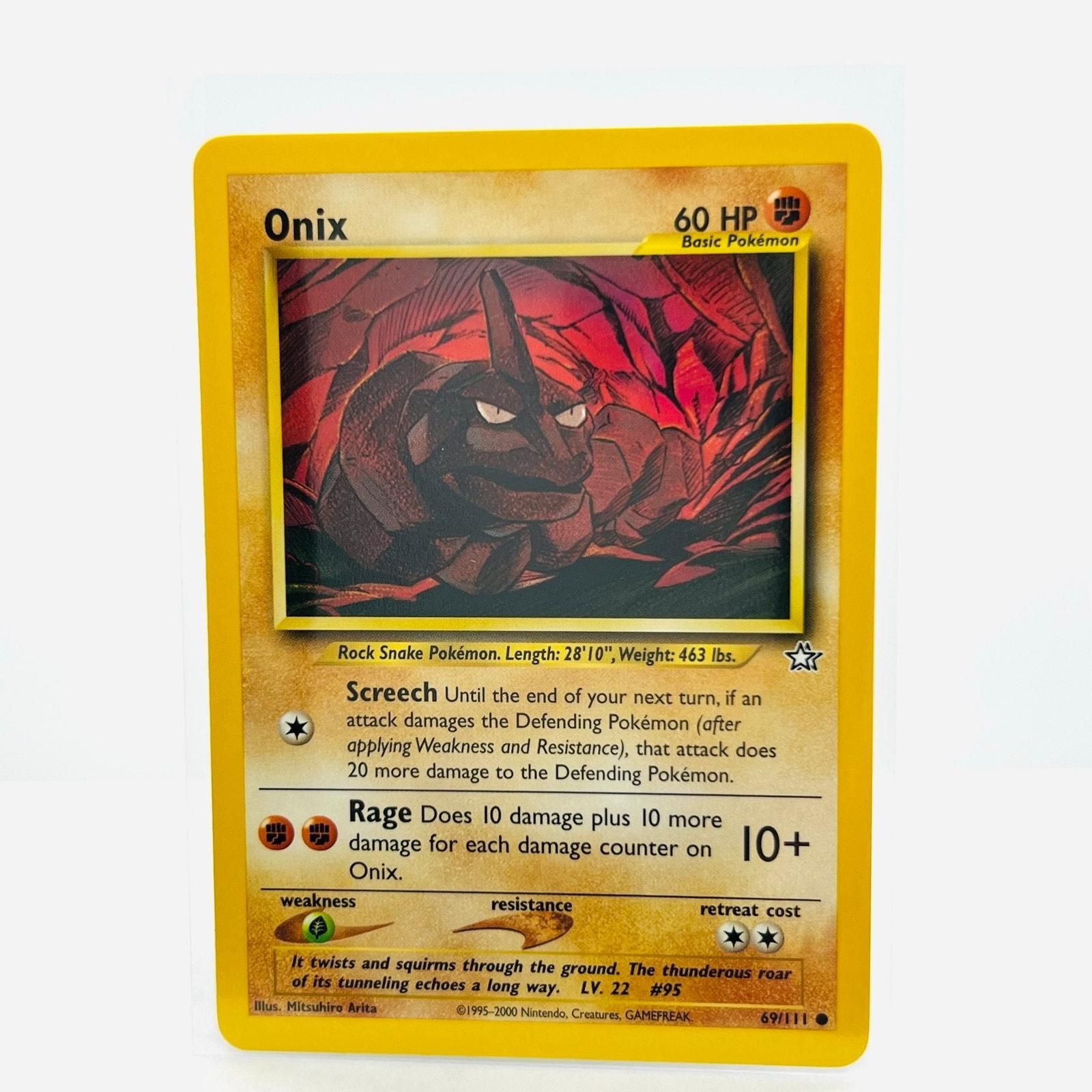 onix pokemon card 1995 Pokémon Card Onix #95 TV Animation Blue Logo 1st Print ENG L015959 – AGS  Collectibles main image 1