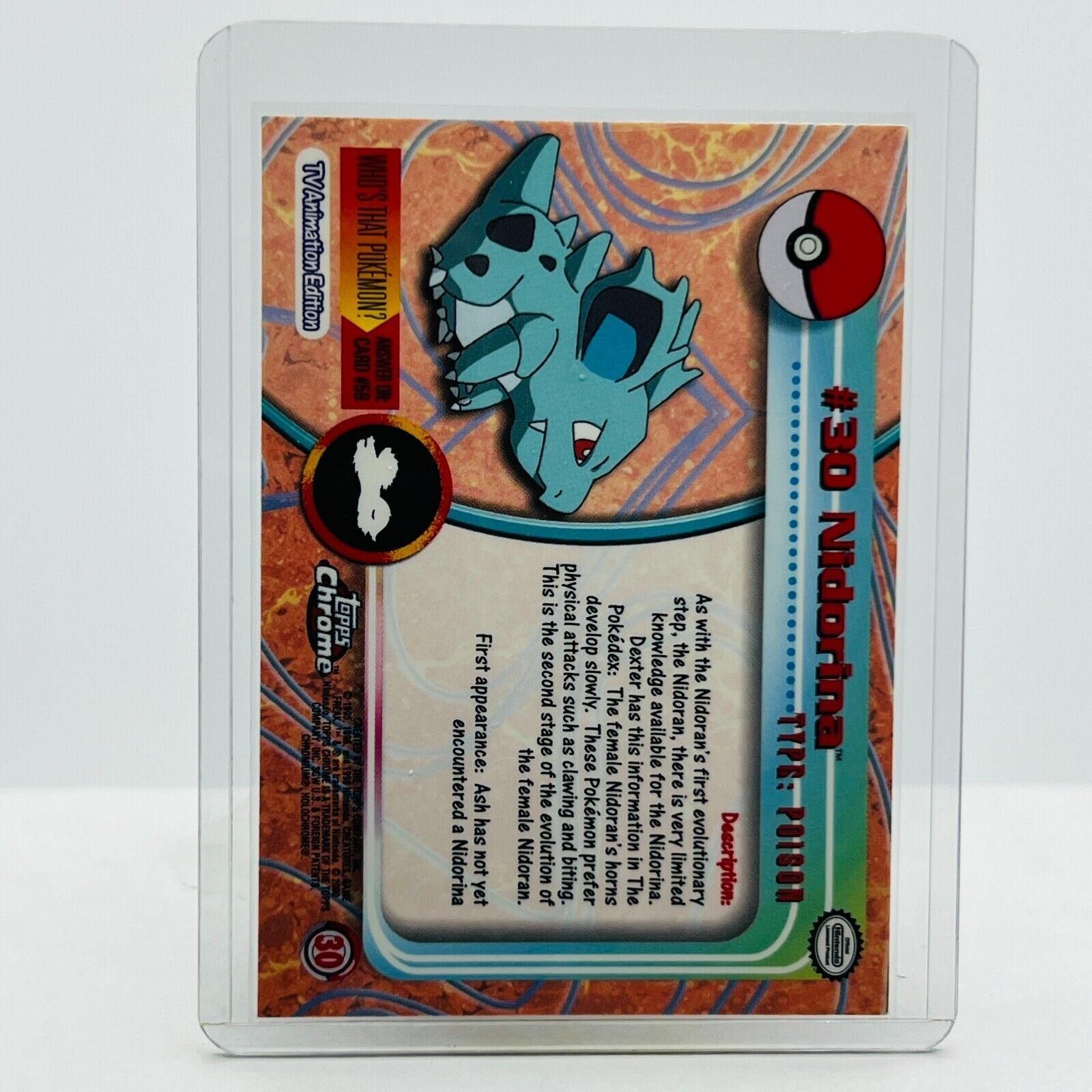 Pokmon Nidorina #30 Pokemon 2000 Topps TV Animation Chrome Series 1 Holo  Foil  Whatnot: Shop, Sell, Connect