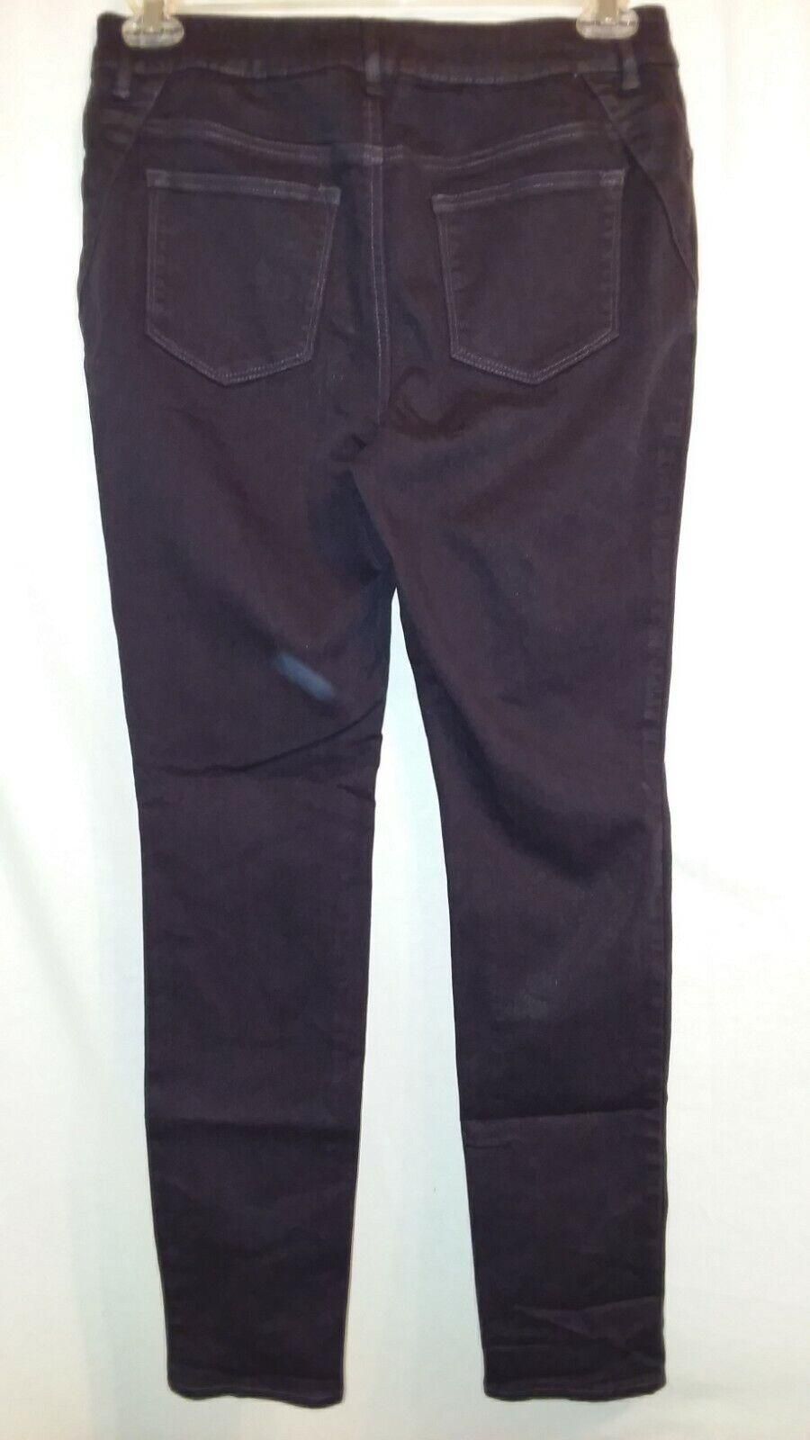 CHICO'S Pants Size S/6 Dark Plum Purple Coated The Platinum