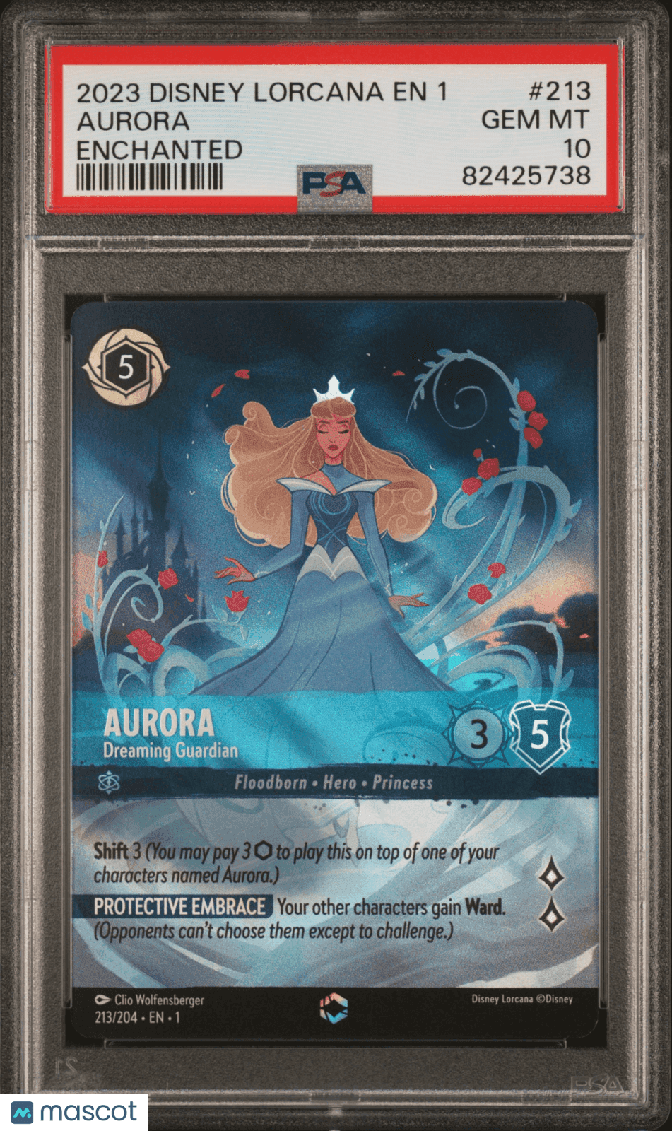 PSA10 オーロラ エンチャンテッド　ディズニー　ロルカナ　AURORA ディズニー ロルカナ Aurora オーロラ スーパーレア Lorcana