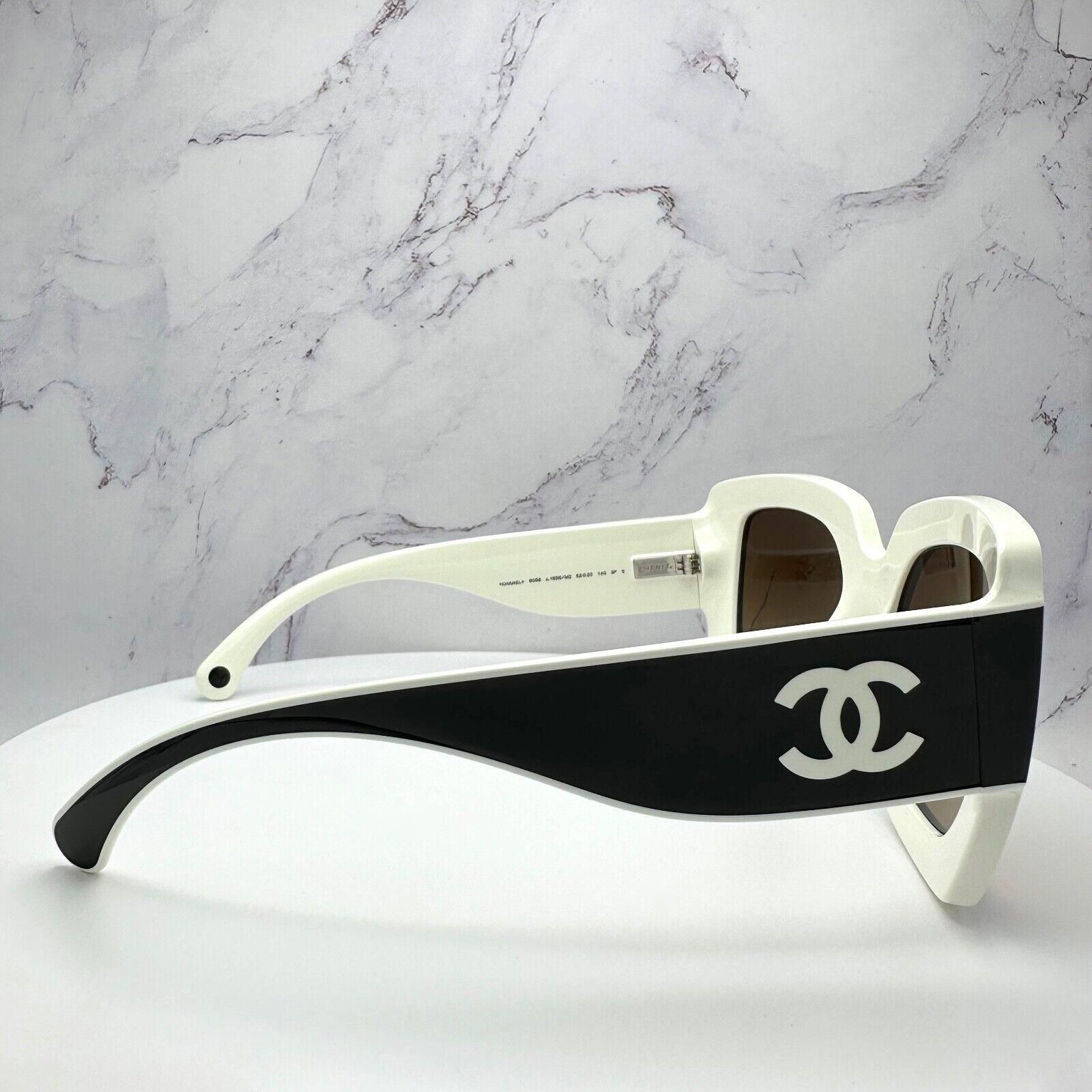 New Chanel Sunglasses Polarized Black White Square CC Logo