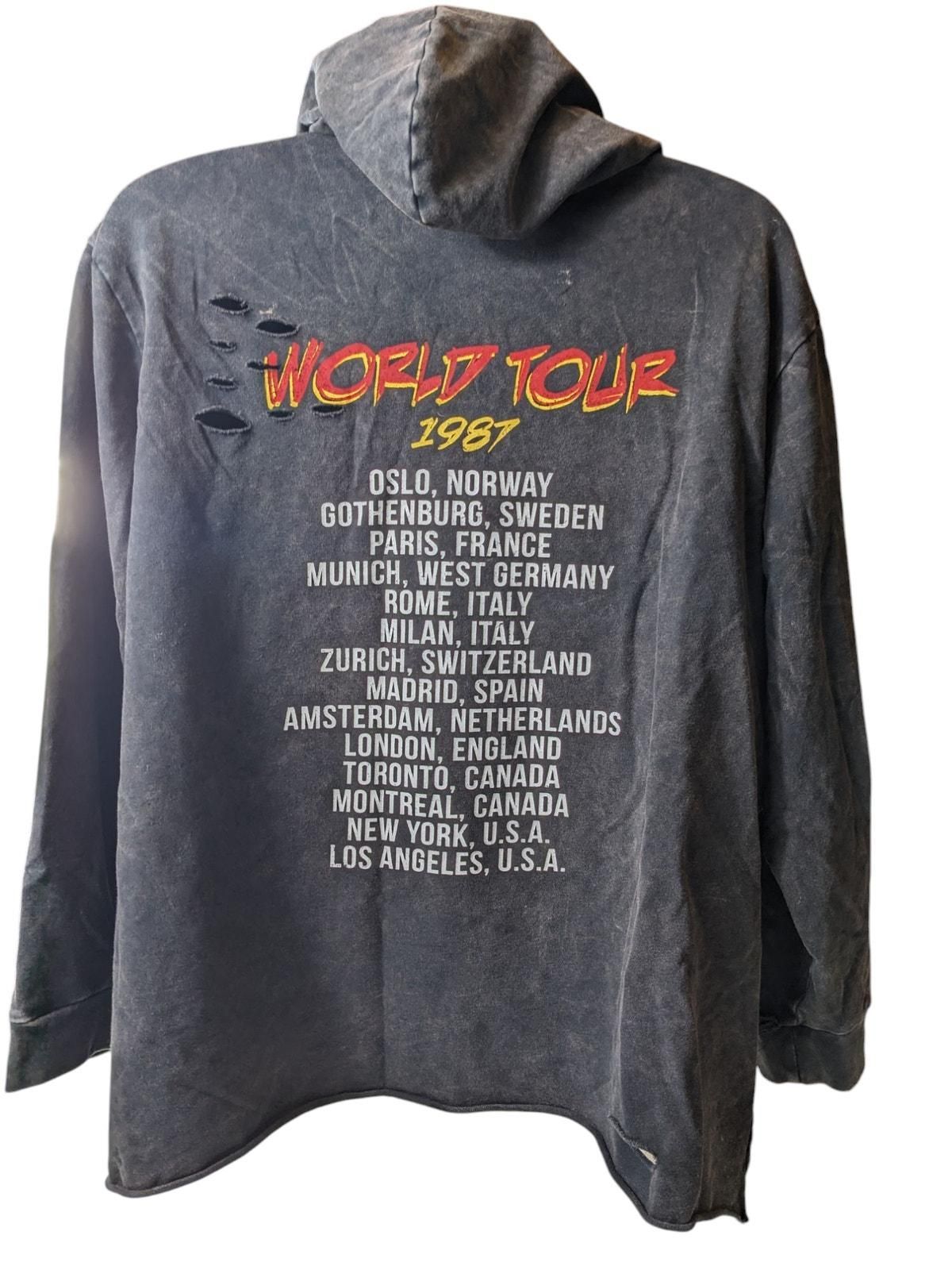 Torrid Hoodie Dead Roses 80s Tour Women 3X Distressed Sweatshirt - Main Image