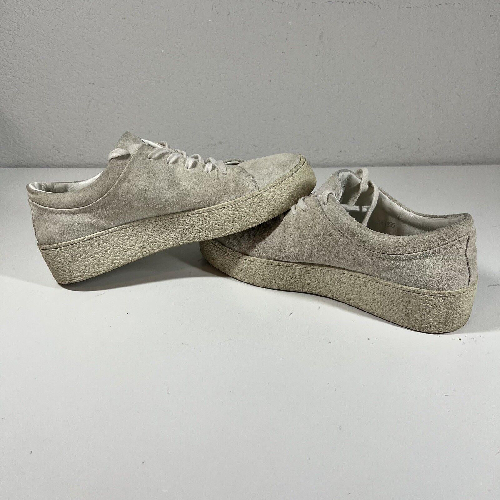 Aquatalia Alaric beige Low Top Suede Sneaker Mens Size M