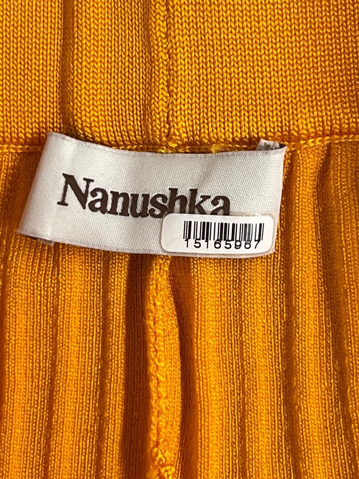Nanushka Sz M Bright Orange Lette Ribbed Knit High Rise