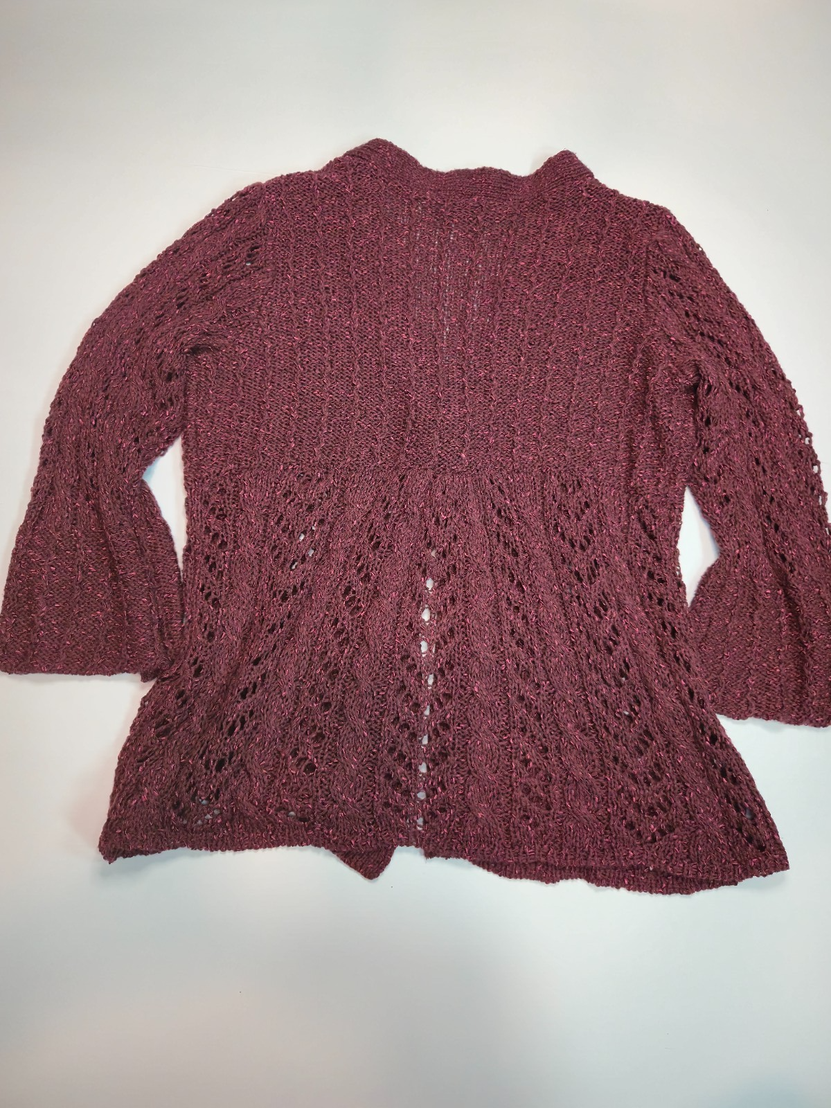 Elena Solano Womens Cardigan Heavy Airy Knit Single Button 3/4 Bell Sleeve  XL - pre-owned---excellent - Elena Solano · Whatnot: Shop, Sell, Connect