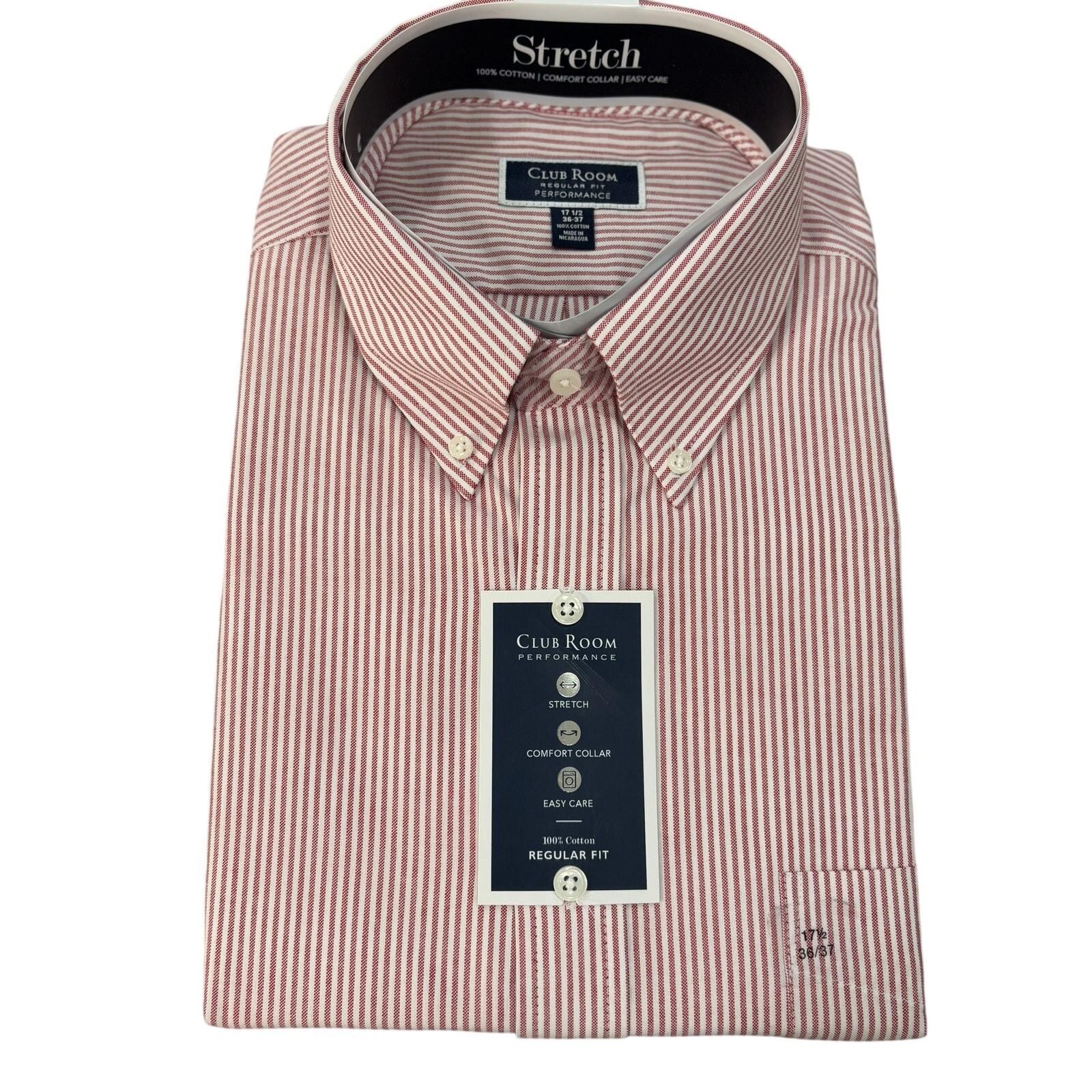 Club Room Men's Regular Fit Stretch Dress Shirt 17.5 36-37 - 60 - Tops -  17.5 32-33 - new-with-tags - Club Room  Whatnot: Shop, Sell, Connect