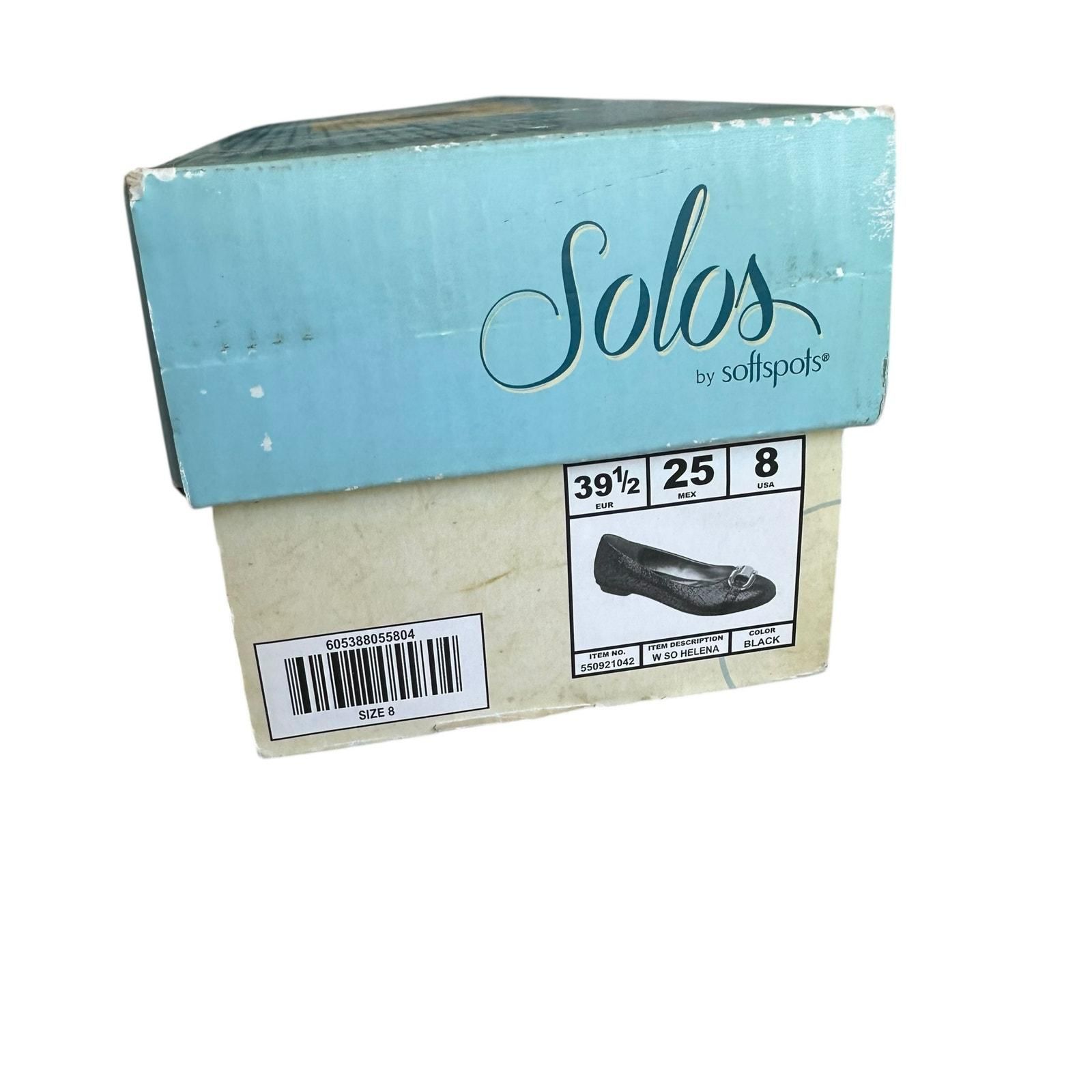 Women's Flats Size Vintage Buckle Metallic 60 Black