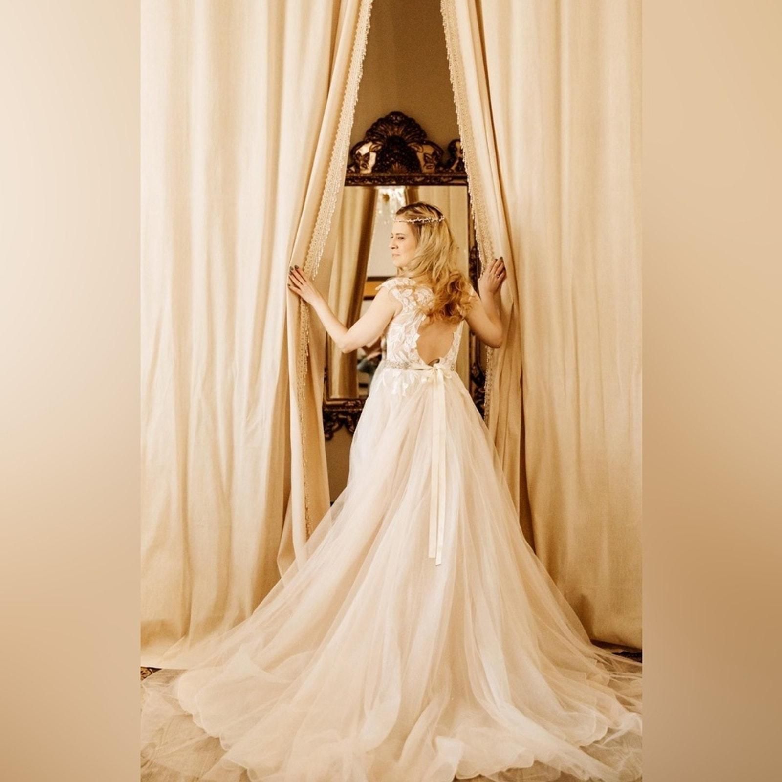 GALINA SIGNATURE illusion plunge lace appliqued wedding dress -  pre-owned---excellent - Galiana Si  Whatnot: Shop, Sell, Connect
