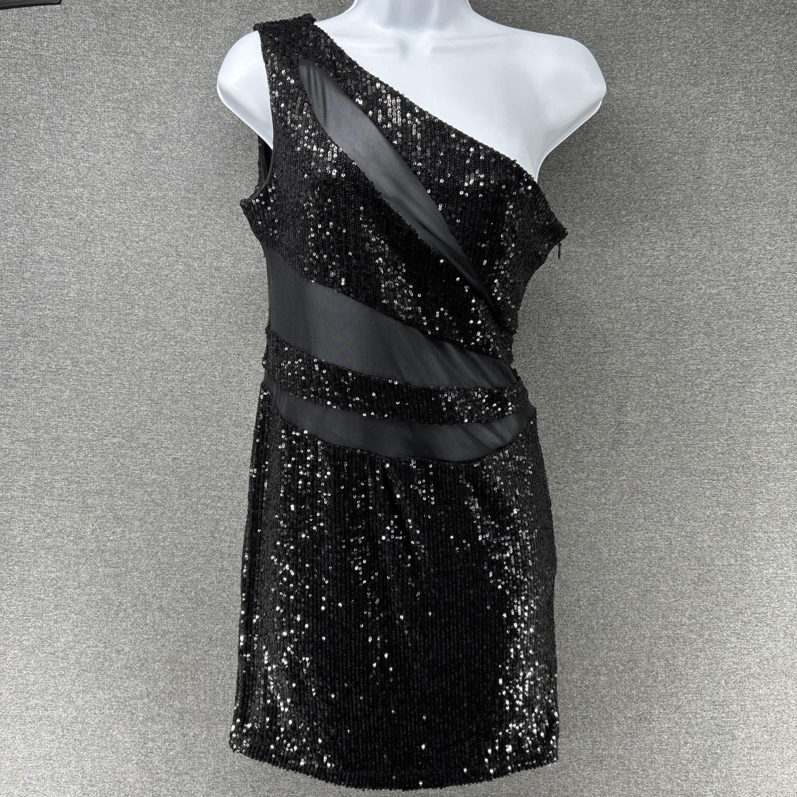 NWT Fashion Nova Sequin One Shoulder Mini Dress Women's Medium