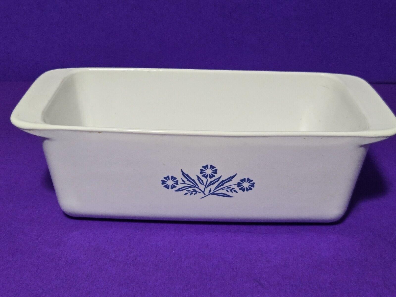 RARE Vintage Corning Ware Blue Cornflower Loaf Pan Bread P-315B