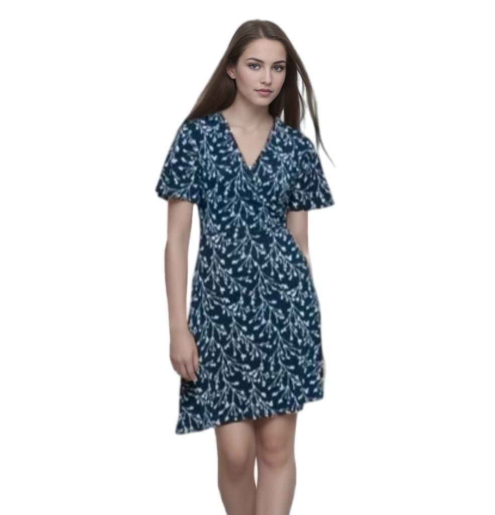 41 Hawthorn Elisse Knit Surplice Dress in Blue NWT Size Small - Dresses - Small - new-with-tags - 41Hawthorn1