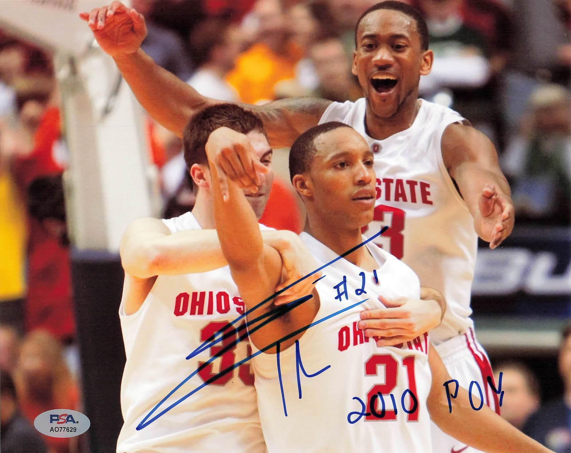 Evan Turner Signed 8x10 Photo PSA Ohio State Buckeyes Original