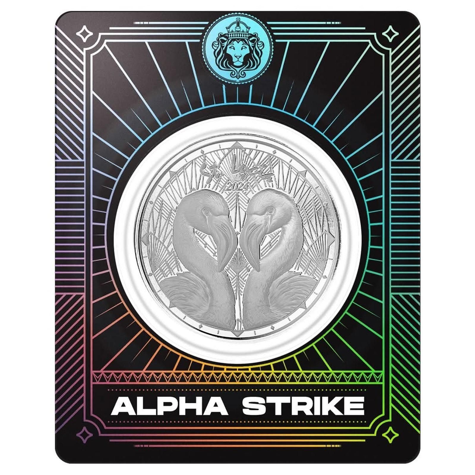 2024 Flamingo 1oz .999 Silver Coin Dominica St. Lucia BU