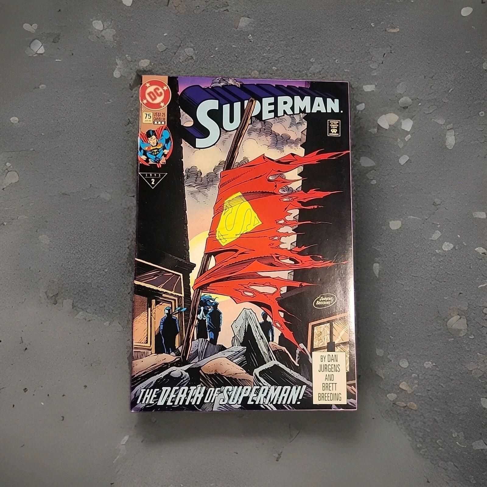 🔑🔑SUPERMAN #75 (1992) DC COMICS DOOMSDAY! DEATH OF
