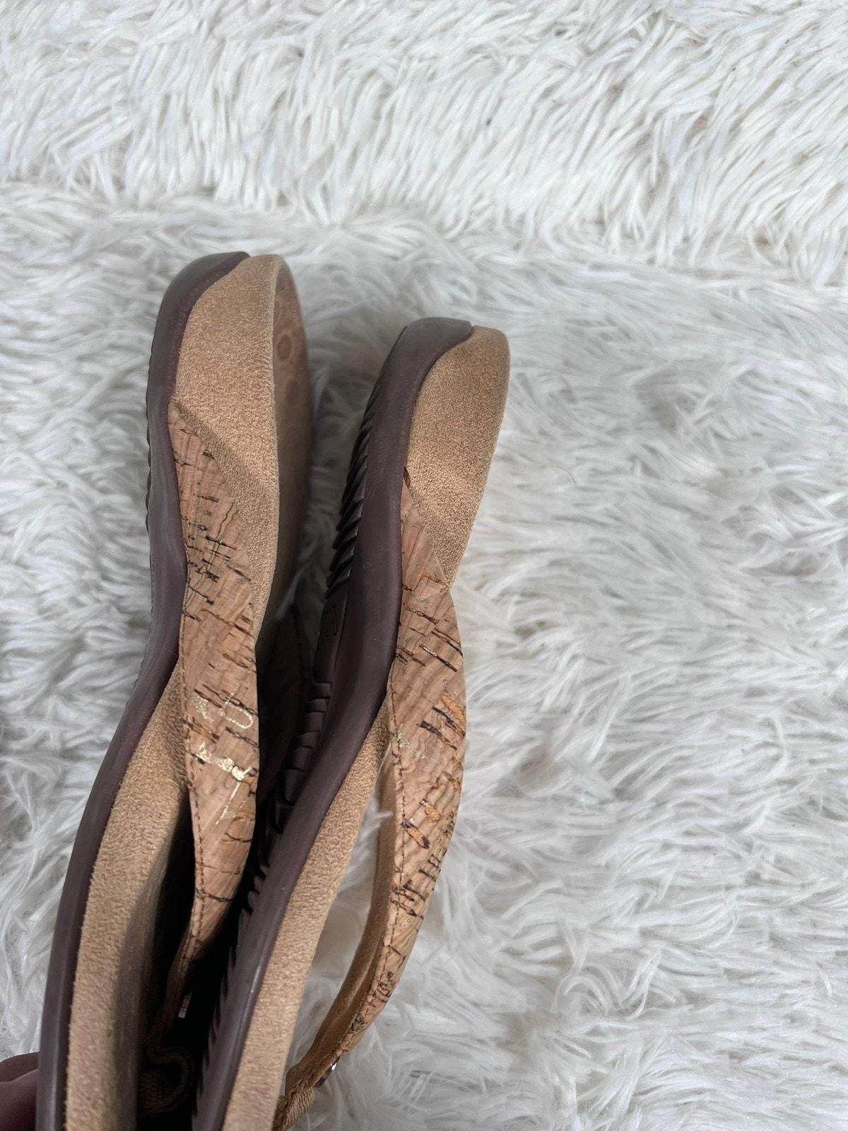 Vionic Shoes Womens Size Beige Cork Flip Flop Sandals Comfort