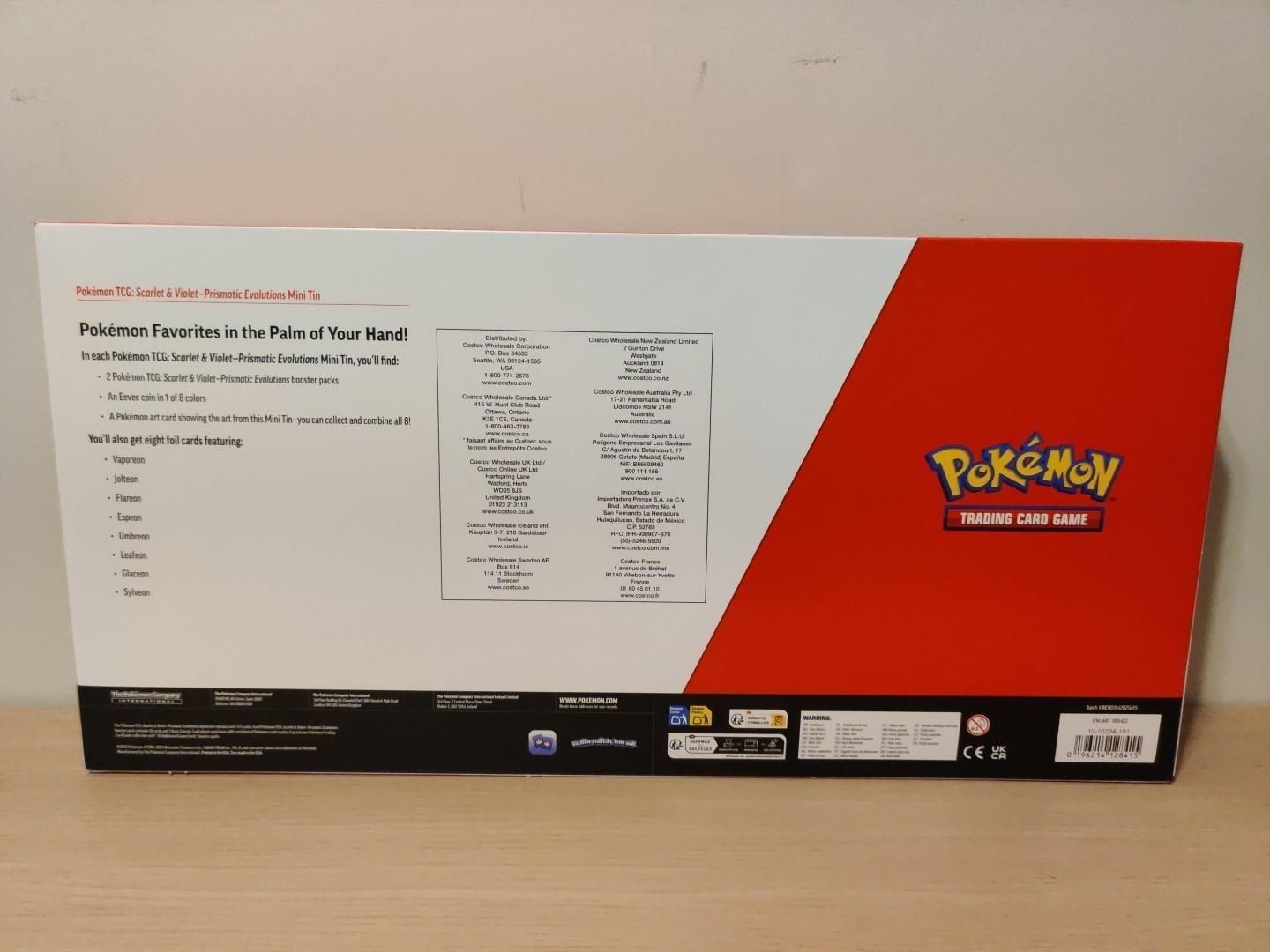 Prismatic Evolutions Mini Tin 8-Pack - Costco Exclusive - Complete Art Set   Whatnot: Shop, Sell, Connect