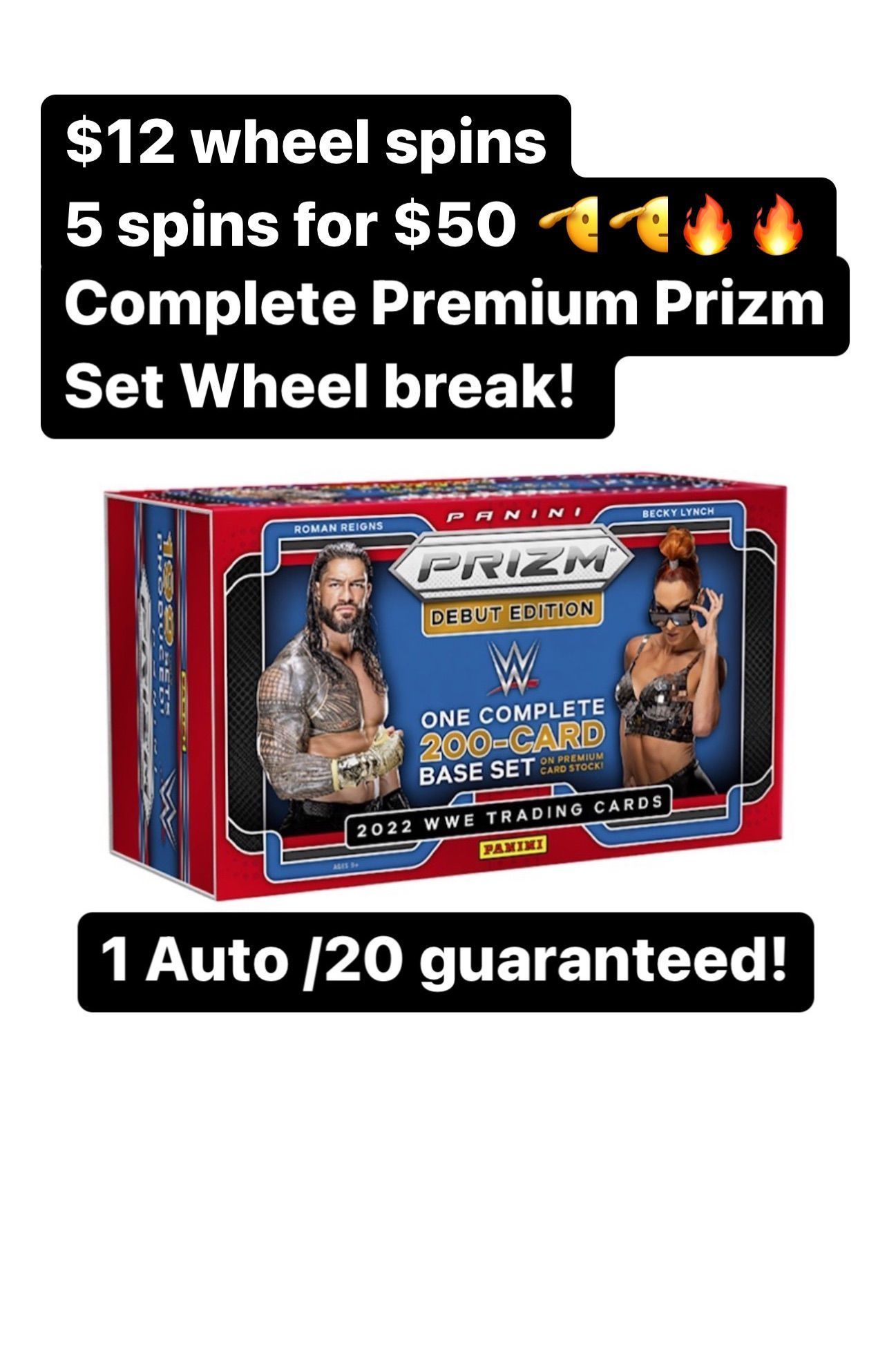 Whatnot   GIVEAWAY!! WWE PREMIUM SET BREAK! $10 SPINS! EVERY CARD