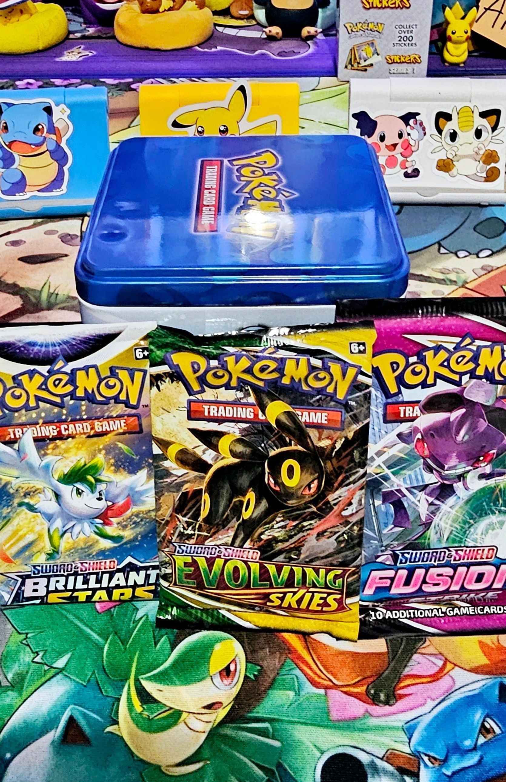 Whatnot - 3 pack Tins with Evolutions/Brilliant Stars/Fusion lots in ...
