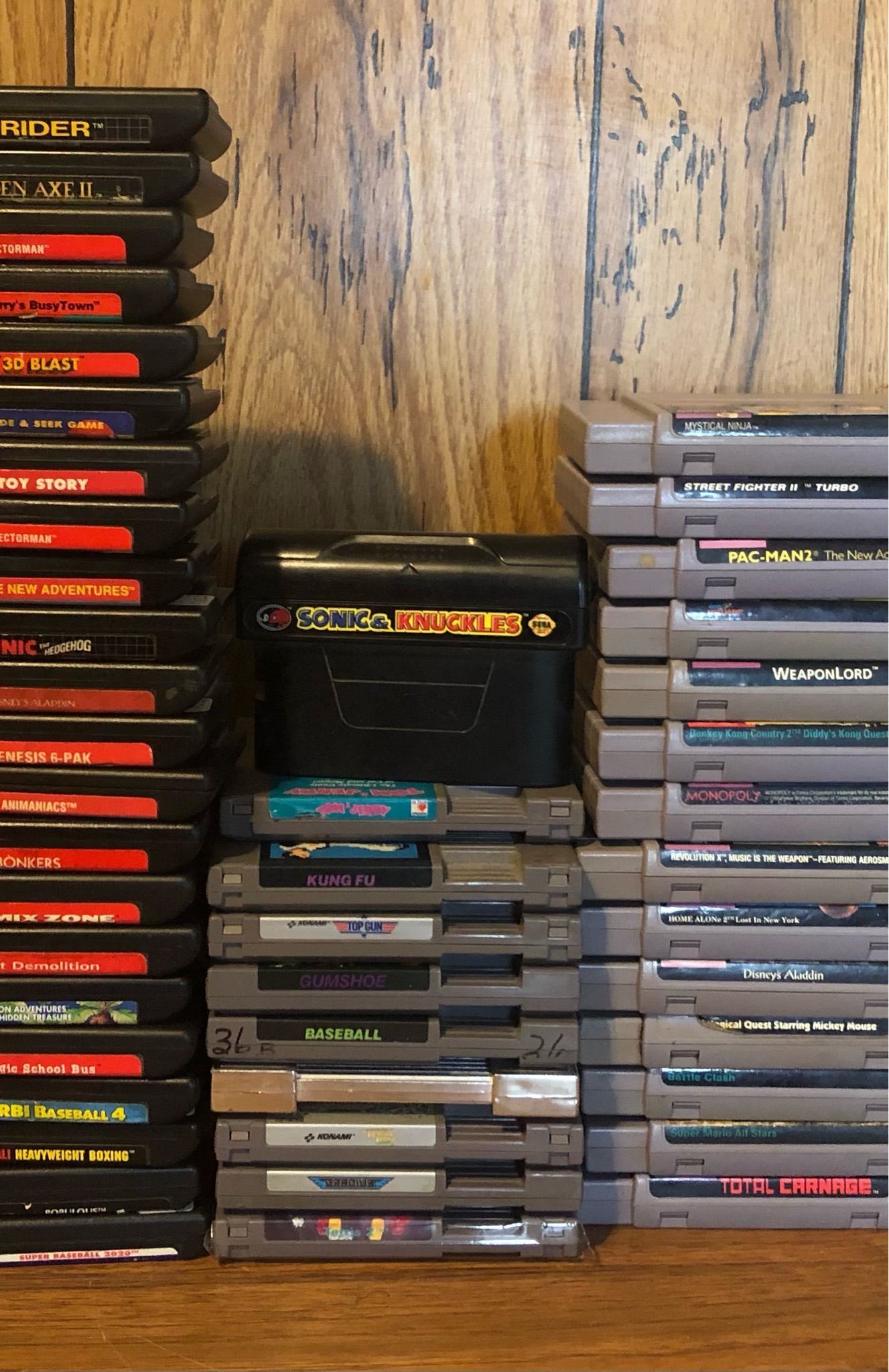 Whatnot NES, SNES and Sega Genesis Cartridges and Consoles BIN