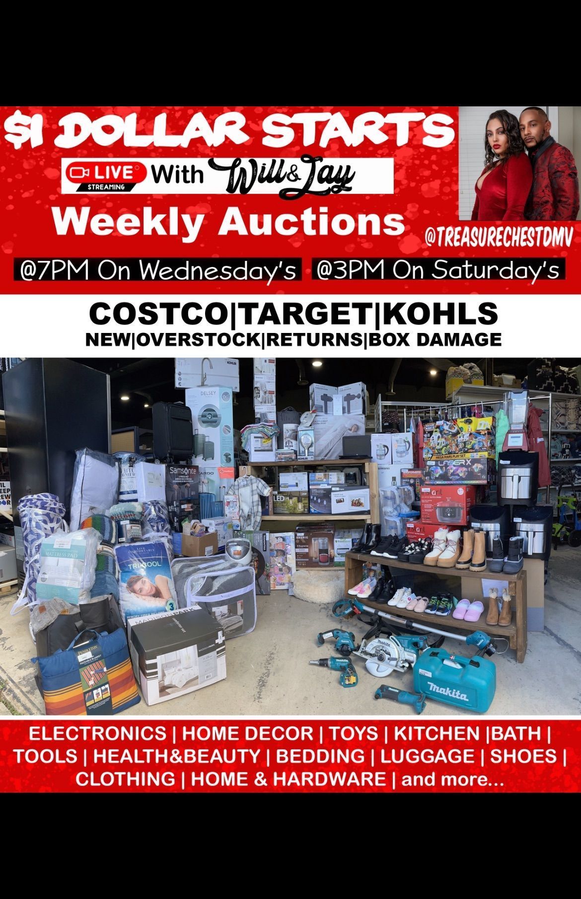 Whatnot 1 Starts on Costco, Kohls, & Target overstock, box damage