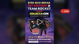 Whatnot   $15K TEAM ROCKET BOX BREAK   LIVE FROM WHATNOT BOOTH AT