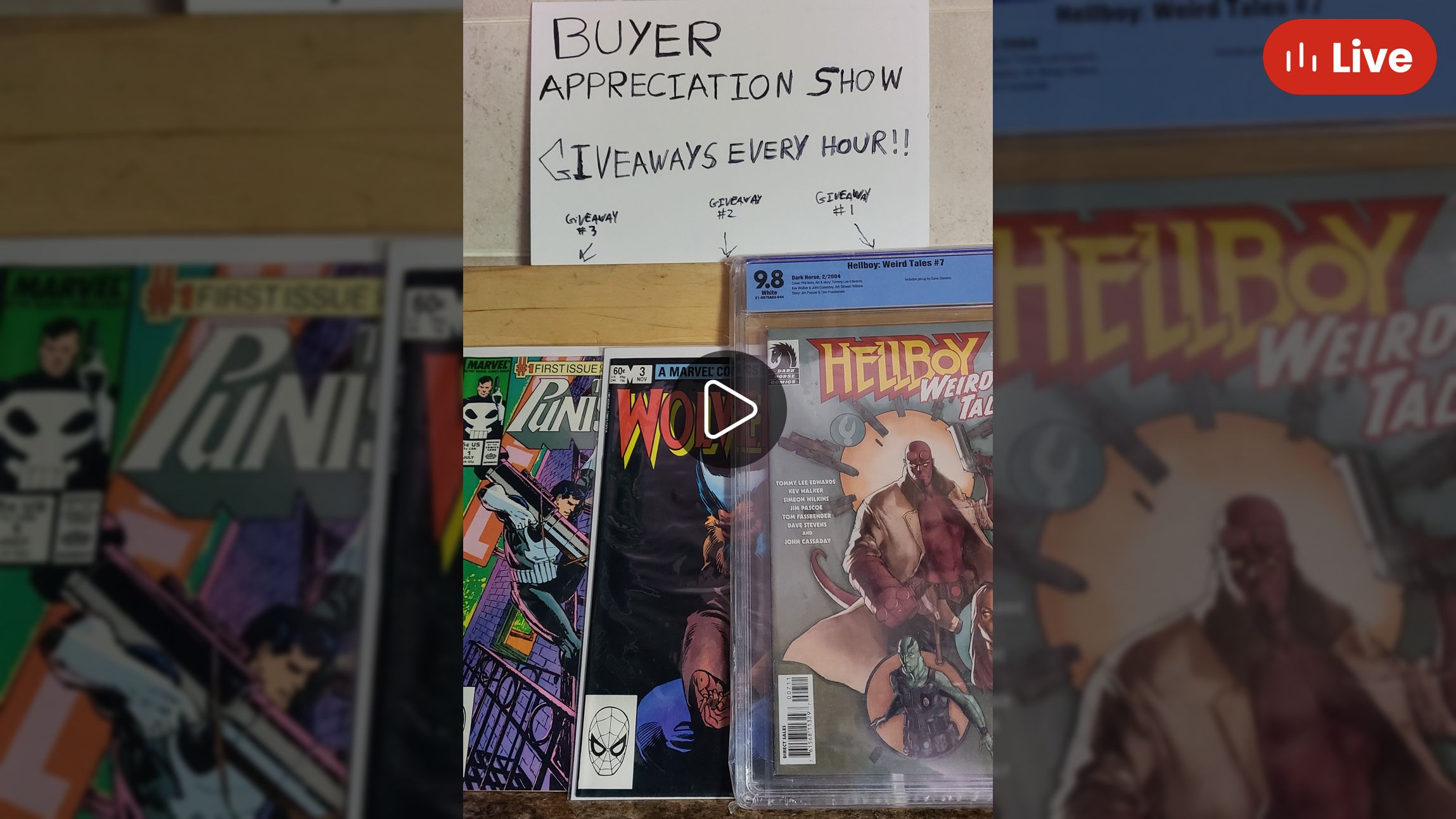 Whatnot - Buyer Appreciation Show!! Giveaways Every Hr. Punisher #1 ...