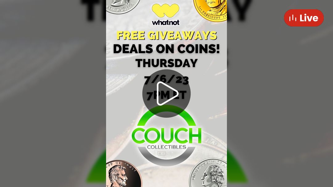 Whatnot - Coin Rolls, Silver, Old Coins! Couch Collectibles LIVE ...