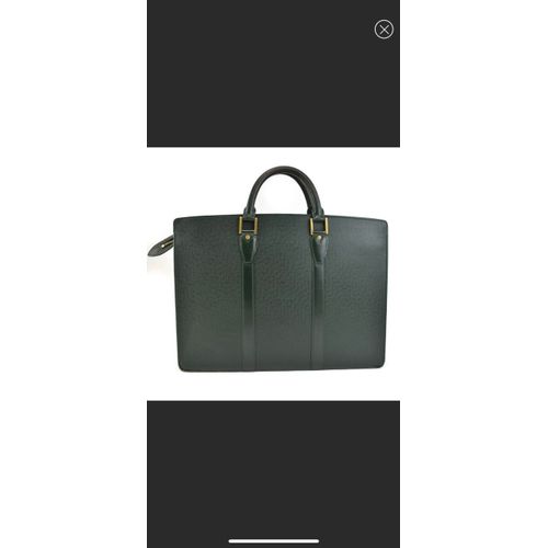 LOUIS VUITTON: Baltik Green Taiga Leather LV Portfolio/Laptop/Briefcase  (ou)