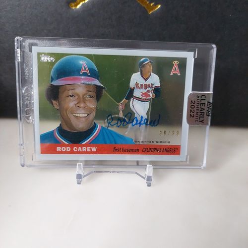 2022 Topps Clearly Authentic Reimagining '55 Autographs Rod Carew Auto /99