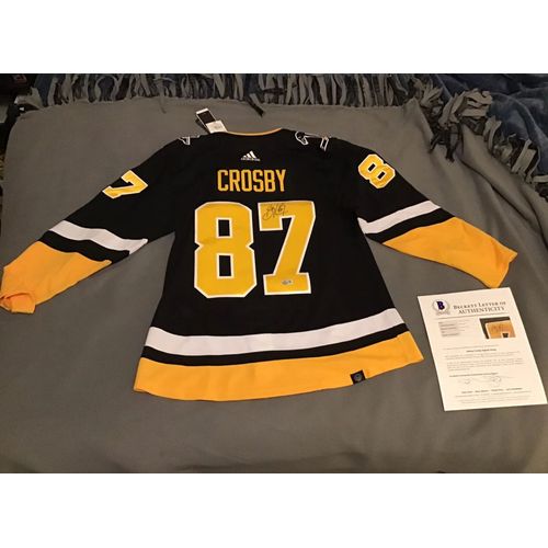 Sidney Crosby Penguins Signed Autographed Black #87 Custom Jersey –
