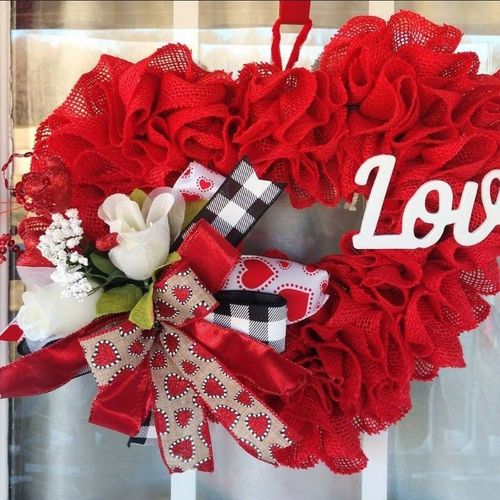 Valentine's Day Wreath, Heart Wreath