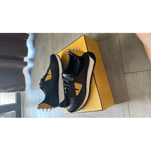 Fendi, Shoes, Nwt Fendi Monster Runner Spike Back Leather Eyes Bug  Sneaker Black Size 39