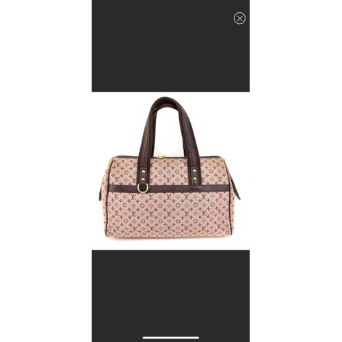 LOUIS VUITTON: Josephine Red, Monogram Mini Lin Logo GM Tote Bag (oq)