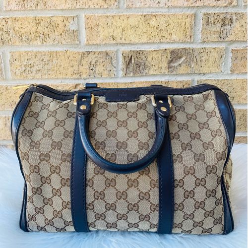 Gucci Boston Handbag 395901  Periwinkle Lunch Bag and Double